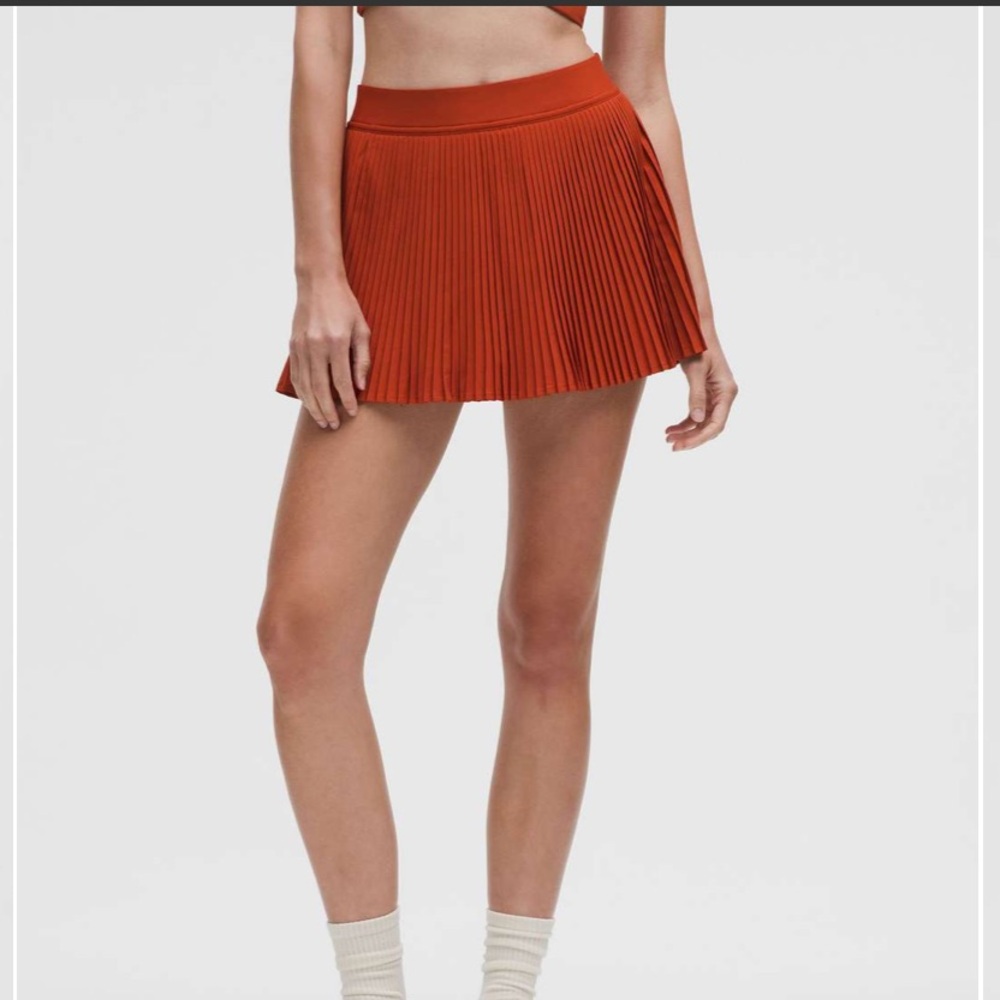 Lululemon Varsity High-Rise Pleated Tennis Skirt - Autumn Rust-Size 12-NWT